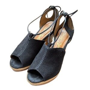 🟠 SERGIO ZELCER NAVY BLUE ESPADRILLES SIZE 8